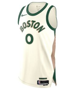 Alternative view of Nike Jayson Tatum Boston Celtics  Authentic Jersey - City Edition - White