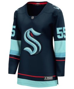Alternative view of Ryan Lindgren Seattle Kraken  Women's Home Breakaway Jersey - Deep Sea Blue