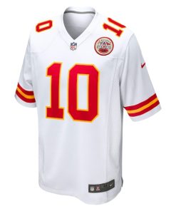 Alternative view of Isiah Pacheco Kansas City Chiefs Nike Away Game Player Jersey - White