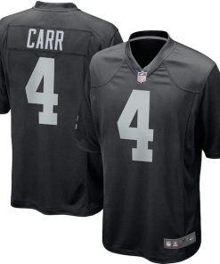 Derek Carr Las Vegas Raiders Nike Youth Team Color Game Jersey - Black