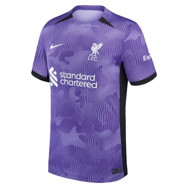 Alexis Mac Allister Liverpool Nike Youth 2023/24 Third Stadium Replica Player Jersey - Purple - Image 2