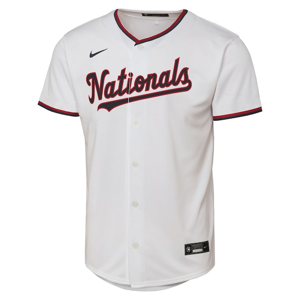 Dylan Crews Washington Nationals Nike Youth Home Replica Jersey - White - Image 2