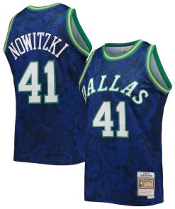 Dirk Nowitzki Dallas Mavericks Hardwood Classics 1998/99 Lunar New Year Swingman Jersey - Blue
