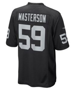 Alternative view of Luke Masterson Las Vegas Raiders Nike Game Player Jersey - Black
