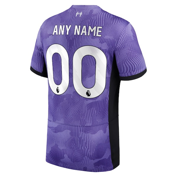 Liverpool Nike Youth 2023/24 Third Stadium Replica Custom Jersey - Purple - Image 3