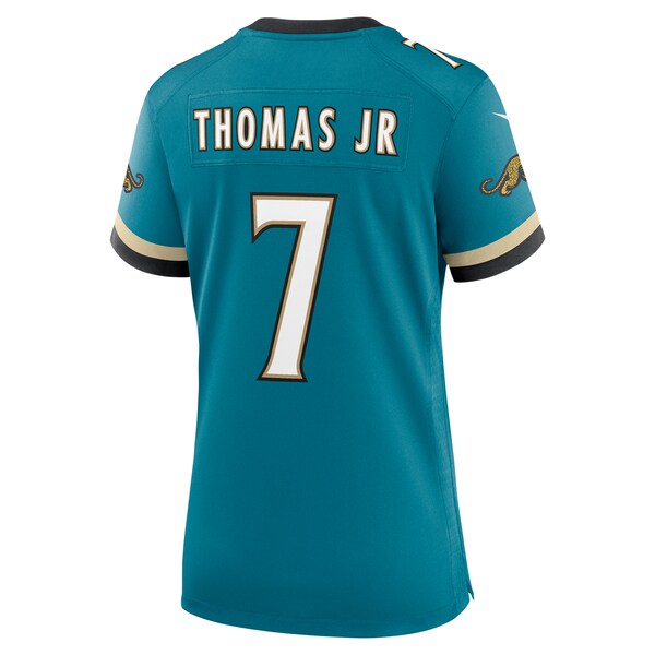 Brian Thomas Jr. Jacksonville Jaguars Nike Women's Prowler Throwback Game Jersey - Teal - Image 3