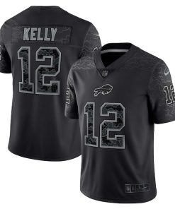 Jim Kelly Buffalo Bills Nike Retired Player RFLCTV Limited Jersey - Black