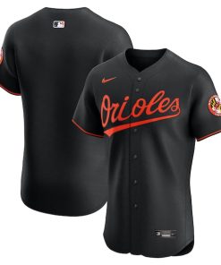 Baltimore Orioles Nike Alternate  Elite Jersey - Black/White/Orange
