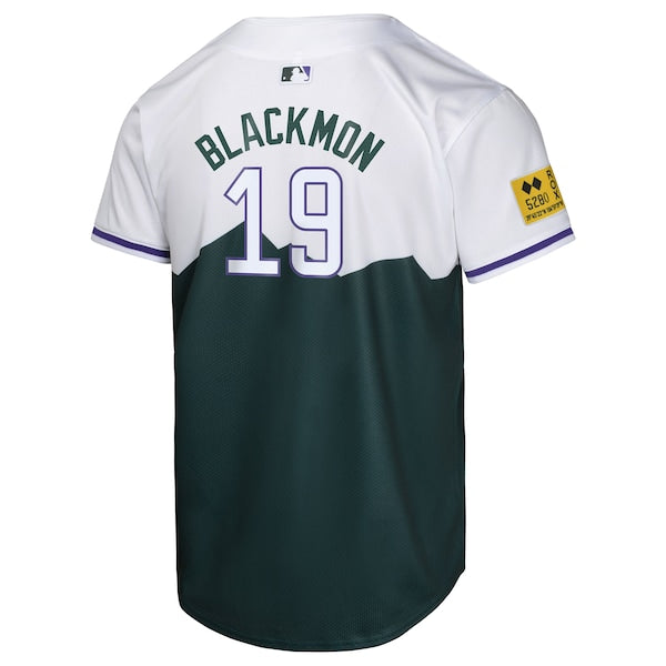 Charlie Blackmon Colorado Rockies Nike Youth City Connect Limited Player Jersey - Green - Image 3