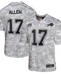 Josh Allen Buffalo Bills Nike Youth 2024 Salute to Service Game Jersey - Arctic Camo
