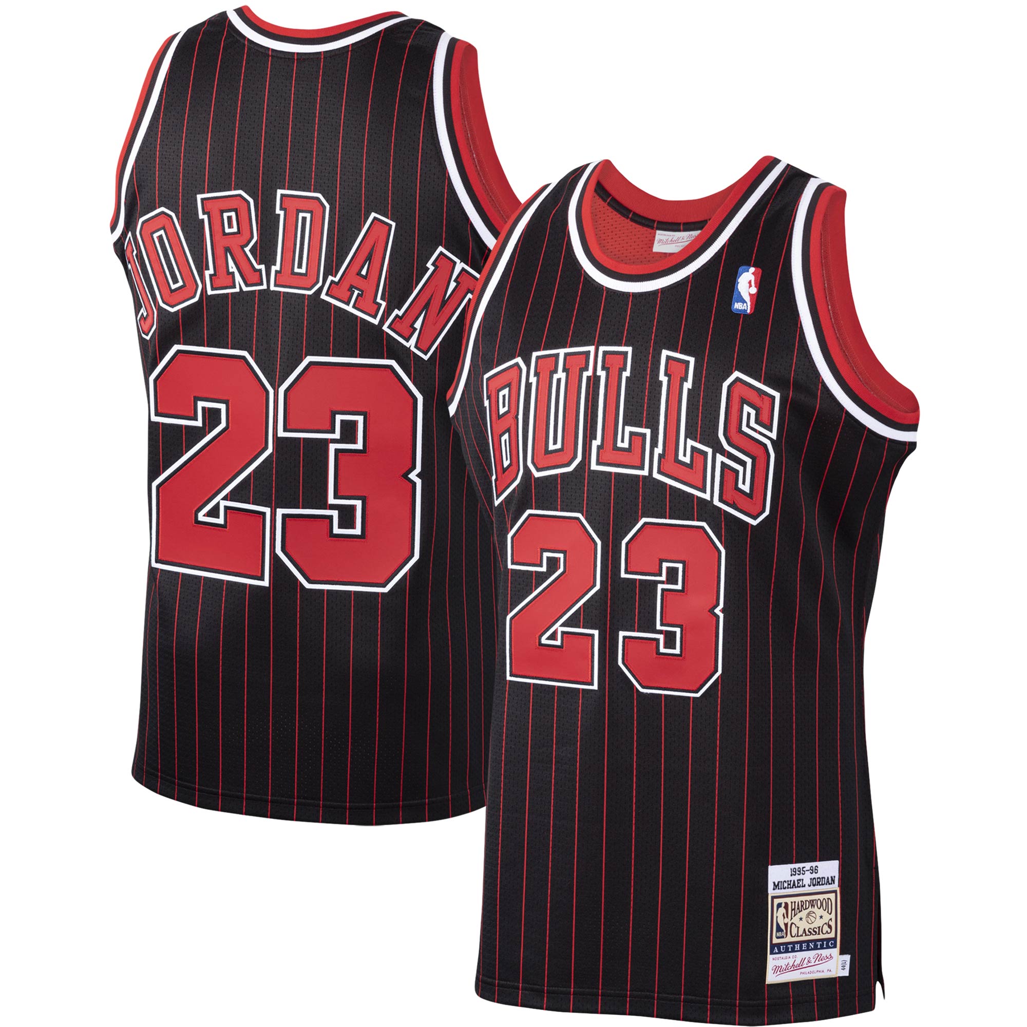 Michael Jordan Chicago Bulls 1997/98 Hardwood Classics Authentic Jersey - White/Black/Scarlet - Image 7