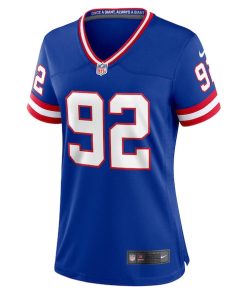 Alternative view of Michael Strahan New York Giants Nike Women's Classic Retired Player Game Jersey - Royal