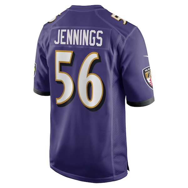 Deion Jennings Baltimore Ravens Nike Team Game Jersey - Purple - Image 3
