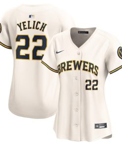 Christian Yelich Milwaukee Brewers Nike Women's Home Limited Player Jersey - Cream