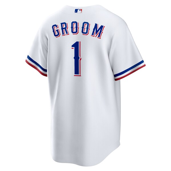 Texas Rangers Nike #1 Groom Home Replica Jersey - White - Image 3