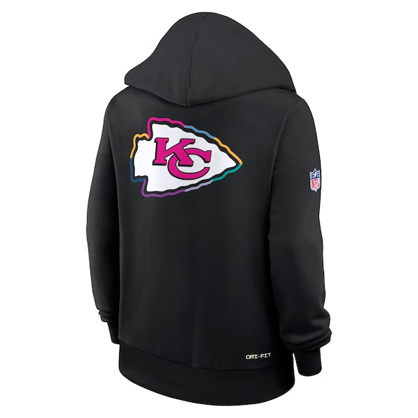 Kansas City Chiefs Nike Women's 2025 NFL Crucial Catch Sideline Standard Issue Dri-FIT Hoodie - Black - Image 4