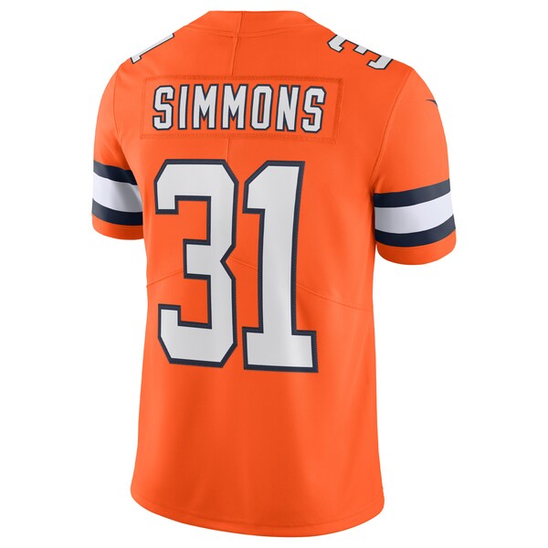 Justin Simmons Denver Broncos Nike Alternate Vapor Limited Jersey - Orange - Image 3