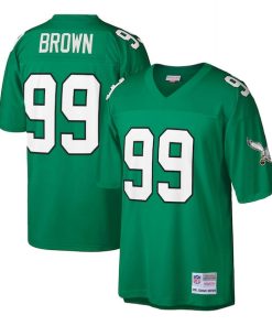 Jerome Brown Philadelphia Eagles Big & Tall 1990 Retired Player Replica Jersey - Kelly Green