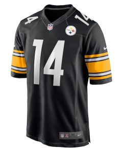 Alternative view of George Pickens Pittsburgh Steelers Nike Game Player Jersey - Black