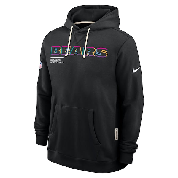 Chicago Bears Nike Tall 2025 NFL Crucial Catch Sideline Standard Issue Dri-FIT Hoodie - Black - Image 2