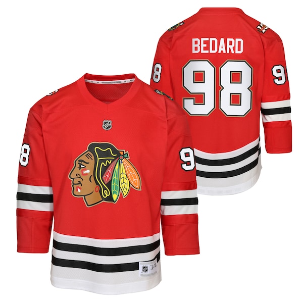 Connor Bedard Chicago Blackhawks Youth Home Centennial Premier Jersey - Red