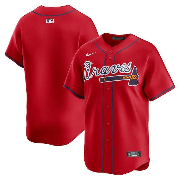 Atlanta Braves Nike Alternate Limited Jersey - Red/White - Image 2