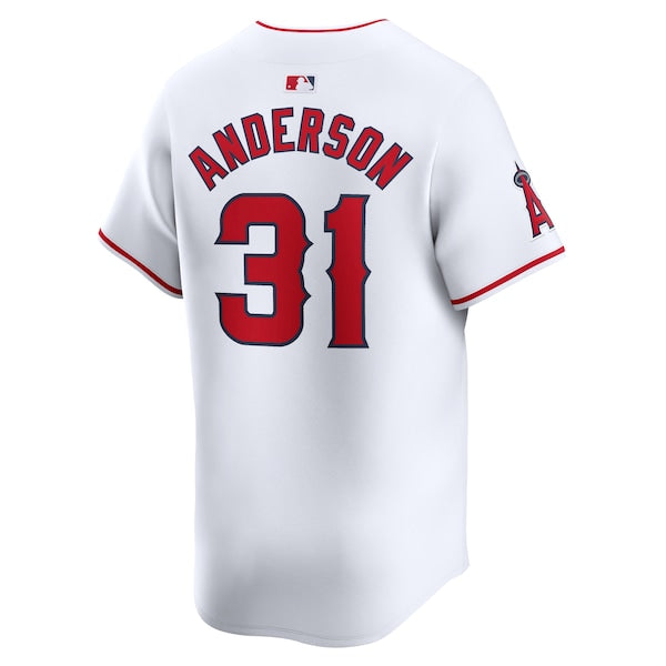 Tyler Anderson Los Angeles Angels Nike Home Limited Player Jersey - White - Image 3