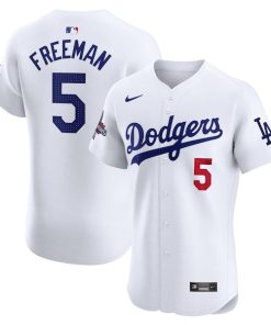Freddie Freeman Los Angeles Dodgers Nike 2024 World Series Champions Home Elite Player Jersey - White