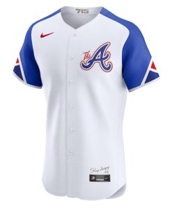 Alternative view of Atlanta Braves Nike City Connect Elite Jersey - White