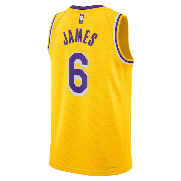 LeBron James Los Angeles Lakers Nike Unisex Swingman Jersey - Icon Edition - Gold - Image 3