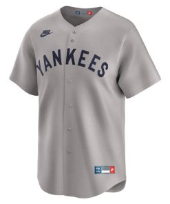 Alternative view of New York Yankees Nike Cooperstown Collection Limited Jersey - Gray