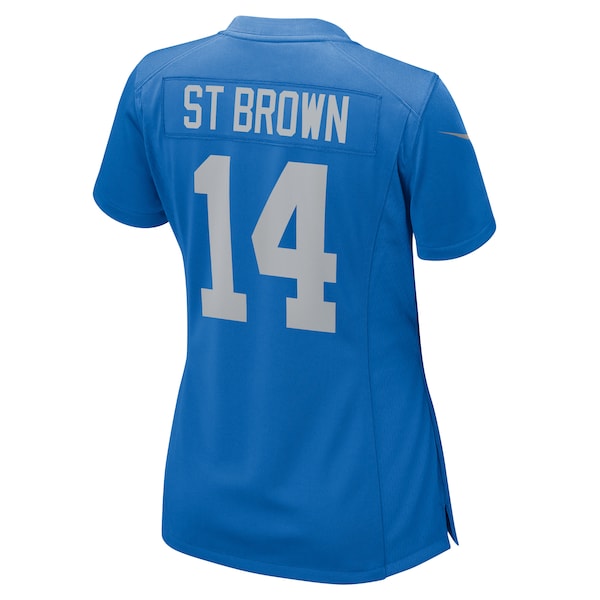 Amon-Ra St. Brown Detroit Lions Nike Women's Player Game Jersey - Blue - Image 3