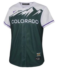 Alternative view of Colorado Rockies Nike Youth 2022 City Connect Replica Team Jersey - Green