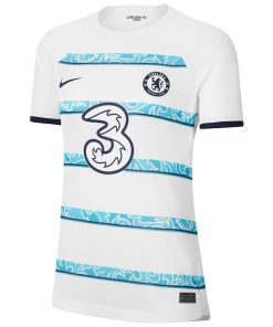 Alternative view of Pierre-Emerick Aubameyang Chelsea Nike Women's 2022/23 Home Breathe Stadium Replica Player Jersey - White