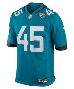 Alternative view of Tucker Addington Jacksonville Jaguars Nike Team Game Jersey -  Teal