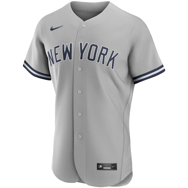New York Yankees Nike Road Authentic Team Jersey - Gray - Image 2