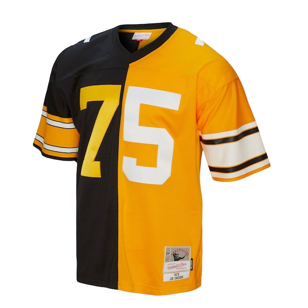 Joe Greene Pittsburgh Steelers 1976 Split Legacy Replica Jersey - Black/Gold - Image 2