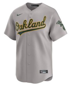 Alternative view of Oakland Athletics Nike Away Limited Jersey - Gray