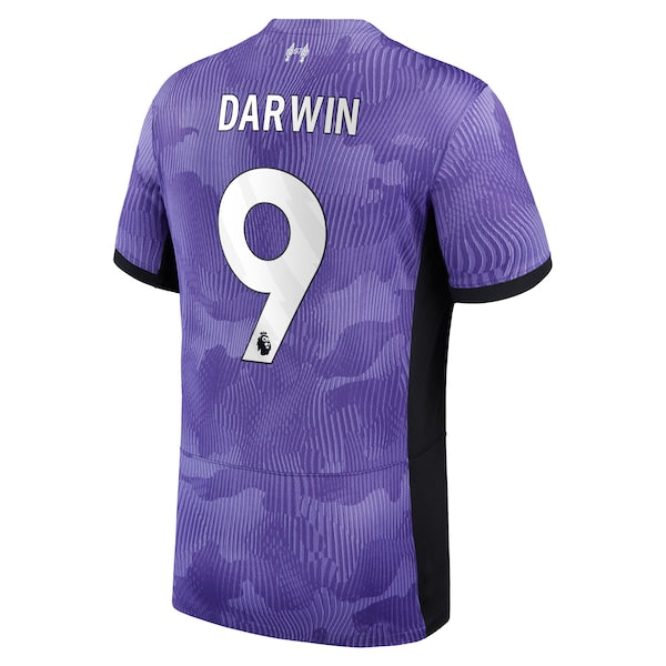 Darwin N¨²?ez Liverpool Nike 2023/24 Third Stadium Replica Player Jersey - Purple - Image 3