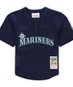 Alternative view of Ken Griffey Jr. Seattle Mariners Toddler Cooperstown Collection?Mesh Batting Practice Jersey - Navy