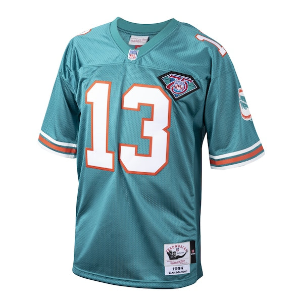 Dan Marino Miami Dolphins 1994 Authentic Throwback Retired Player Jersey - Aqua/White - Image 3