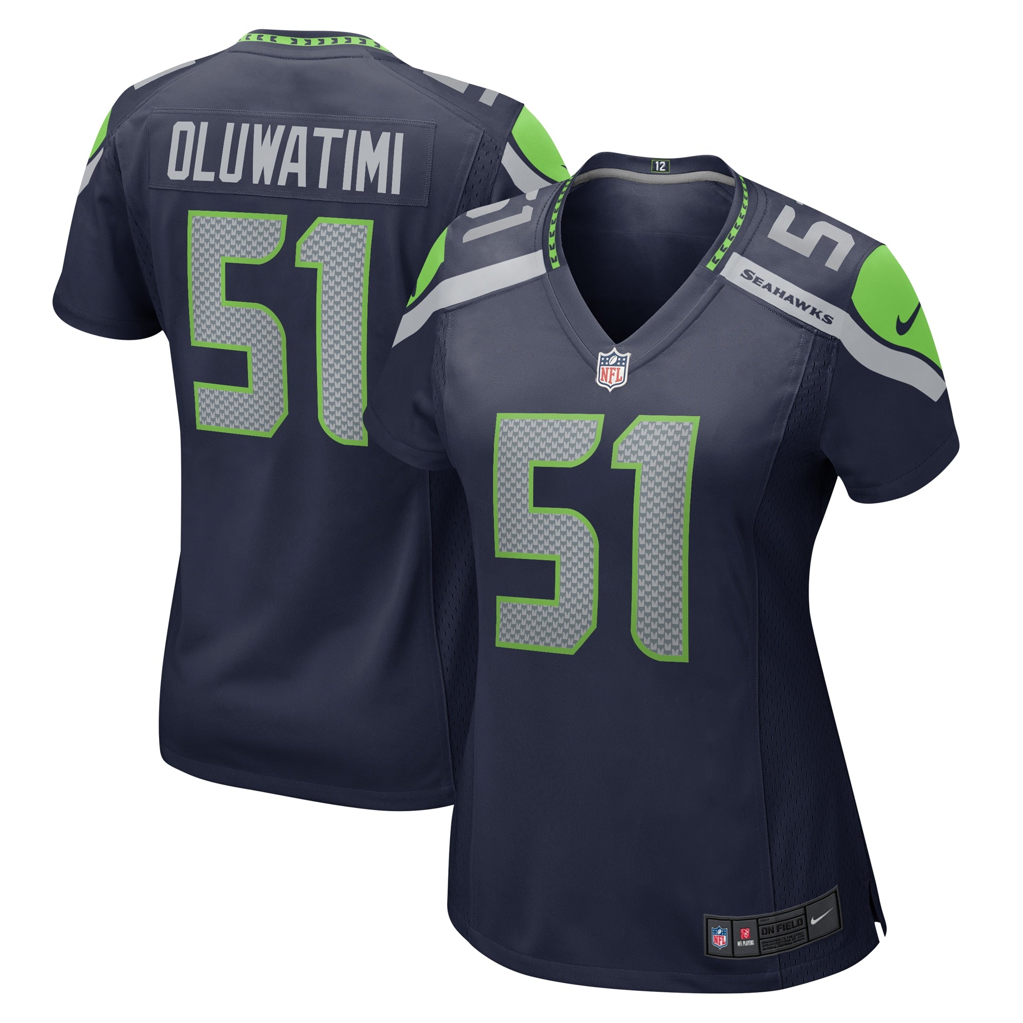 Olu Oluwatimi Seattle Seahawks Nike Women's Team Game Jersey - College Navy/Navy - Image 7