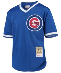 Alternative view of Ryne Sandberg Chicago Cubs Youth Cooperstown Collection Mesh Batting Practice Jersey - Royal
