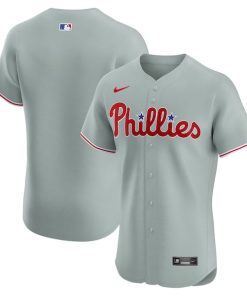 Philadelphia Phillies Nike Road Elite Jersey - Gray