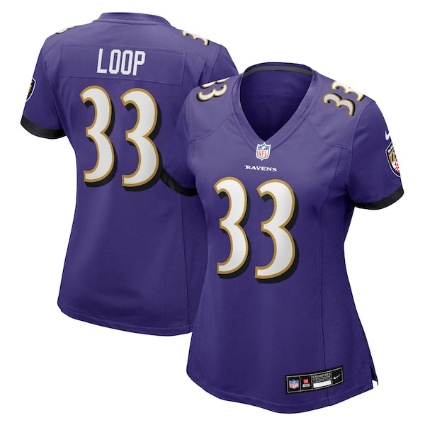 Tyler Loop Baltimore Ravens Nike Women's Team Game Jersey - Purple