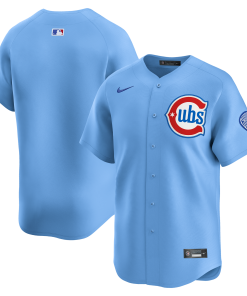 Men's Chicago Cubs Nike Baby Blue 2nd Alternate Limited Jersey - Blue