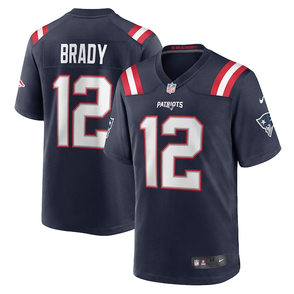 Youth Tom Brady New England Patriots Nike Game Retired Player Jersey - Navy/White/Red - Image 2