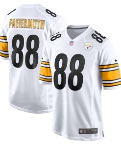 Alternative view of Pat Freiermuth Pittsburgh Steelers Nike Game Player Jersey - White/Black