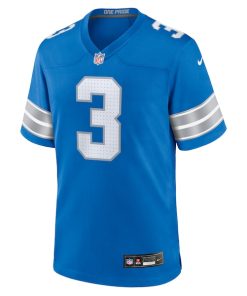 Alternative view of Jack Fox Detroit Lions Nike Team Game Jersey -  Blue