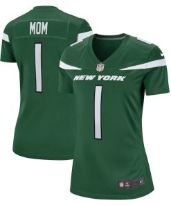 Number 1 Mom New York Jets Nike Women's Game Jersey - Gotham Green
